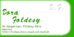 dora foldesy business card